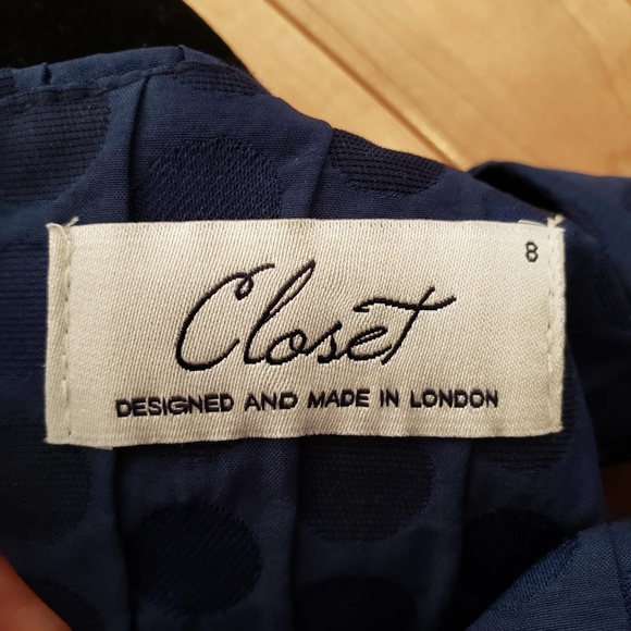 ASOS Closet London | Navy Blue Sheath Dress | US 4 - Picture 8 of 8